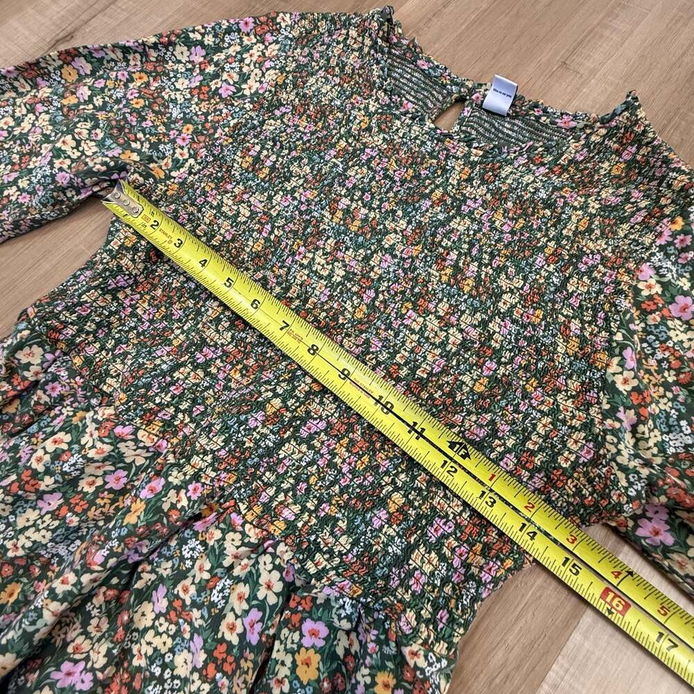 Old Navy Floral Smocked Long Sleeve Midi Dress Size L - Picture 8 of 8